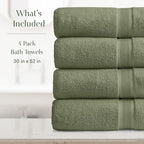 Springtree Home Luxury Viscose from Bamboo Bath Towel Set of 4 | 35% Viscose - Image 2