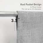 DriftAway Double Layer Linen Blackout Tie Up Curtains Thermal Insulated Fully - Image 4
