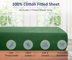 ROYALE LINENS 300 Thread Count 100% Long Staple Combed Cotton Fitted Sheet Twin - Image 4