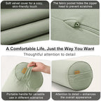 Bolster Pillow for Bed – Long Round Body Pillow for Adults, Cuddle Pillow for - Image 5