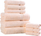 Superior Egyptian Cotton 9-Piece Towel Set, Guest Bath Decor Essentials - Image 2