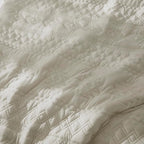 WDCOZY Beige Boho Oversized California Cal King Size Quilt Bedding Set - Image 5