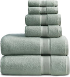 Springtree Home Luxury Bamboo Rayon Bath Towel Set 6 Piece Set | 35% Bamboo by SpringtreeHome