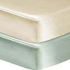 GUNTAIL 2 Pack Satin Soft Crib Sheet by GUNTAIL