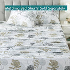 FADFAY Floral Duvet Cover Sets King/Cal King 100% Cotton Ink Grey Vintage - Image 6