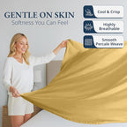 Lane Linen 100% Organic Cotton Twin Size Flat Sheet Only - Image 3