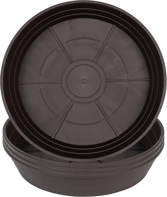 LWALRS Plant Saucer 14 Inch 4 Pack 6 8 10 12 14 16 18 20 25, Plastic Plant Trays by LWALRS
