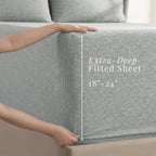 Hearth & Harbor Bed Sheets, Luxury Soft 6 Piece Bed Sheet Set Extra Deep Pocket - Image 3