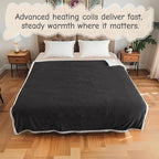 Electric Heated Blanket Full Size 72"x84", Soft Flannel - Image 8