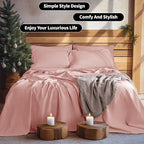 LBRO2M 100% Pure Linen Sheet Set Deep Pocket Up to 16" Bed Sheets Sets - Image 8