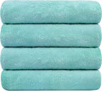 JML Microfiber Bath Towels, Bath Towel 4 Pack, Super Absortbent and Fast Drying by JML