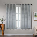 Amazon Basics Jacquard 2-Piece 100% Blackout Curtains, Living Room and Bedroom by AmazonBasics