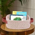 ABenkle Small Storage Basket, Mini Rope Woven Baskets, Cute Shelf Closet - Image 3