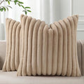Pallene Faux Fur Plush Throw Pillow Covers 26x26 Set of 2, Luxury Soft Fluffy by PALLENE