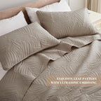 Exclusivo Mezcla Twin Quilt Bedding Set, Lightweight Taupe Quilts Twin Size - Image 3