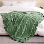 HOMLYNS LuxeHeat Heated Blanket Electric Blanket Twin Size, Soft Flannel Sherpa - Image 7