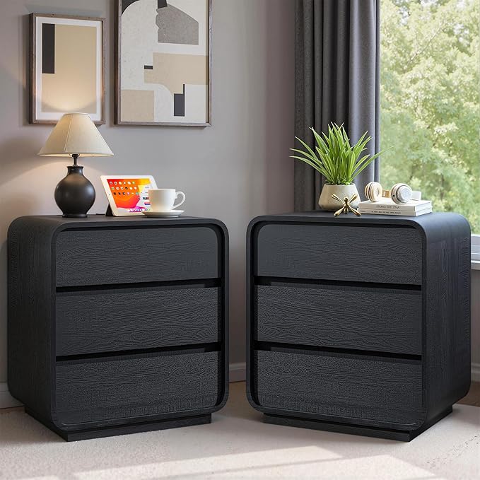Black Night Stand Set of 2 - Image 9
