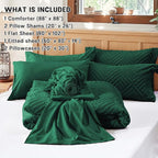 Zzlpp Queen Comforter Set 7 pieces, Emerald Green Tufted Bed in a Bag - Image 5