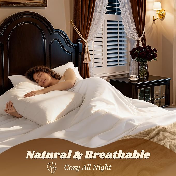 LBRO2M 100% Cotton Sheets Set Deep Pocket 24", 1000 Thread Count Queen Size 4 - Image 5