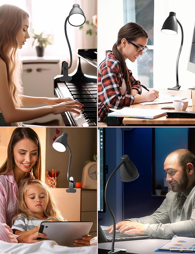 BOHON Desk Lamp 5 Color Modes 10 Brightness Dimmer Reading Light 10W 38 LED - Image 6