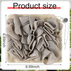 3 Pcs Washcloth Loofah Combo, 2 in 1 Bath Loofah Sponge - Image 3