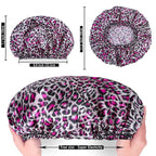 4 PCS Shower Caps for Women, Elastic and Reusable Bath Caps, Double Waterproof - Image 4