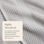 Springtree Home 100% Cotton Bath Towel Set of 4 | Super Soft & Absorbent - Image 9