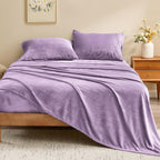 BEDELITE Flannel Sheets King Size Lavender - Image 2