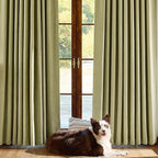 jinchan Chenille Blackout Curtains 96 Inches Long 2 Panels Sage Green Thermal - Image 5