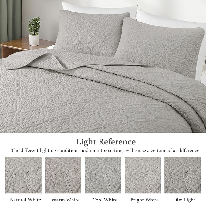Exclusivo Mezcla California King Quilt Bedding Set, Lightweight Soft Bedspreads - Image 3