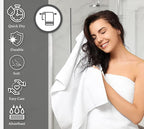 GOLD TEXTILES 12 White Economy Bath Towels Bulk Cotton Blend - Image 2