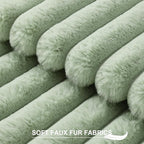 Pallene Faux Fur Plush Throw Pillow Covers 20x20 Set of 2, Luxury Soft Fluffy - Image 2
