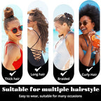 Swim Caps for Women Swimming, Comfort Pleated Swimming Cap for Long Hair - Image 7
