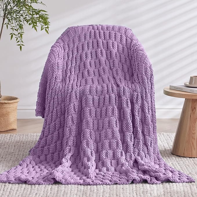 Knitted Weighted Blanket Adult, No Beads Heavy Blanket 60” x 80'' 20lbs - Image 9