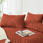 Andency Burnt Orange Oversized Super King Plus Comforter Set 128x120, Extra - Image 4