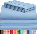 LuxClub 5 PC Split King Sheet Set, Breathable Luxury Bed Sheets, Deep Pockets by LuxClub