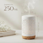 Earnest Living Essential Oil Diffuser White Ceramic Diffuser 250 ml Timers - Image 3