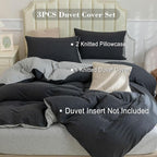 PURE ERA Jersey Knit Duvet Cover Set 100% T-Shirt Cotton Super Soft Comfy 3pc - Image 2