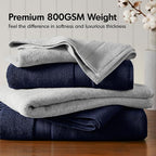 Madison Park 800GSM Bathroom Towel Set of 8 100% Cotton Bath Towel Set - Image 2