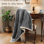 Electric Heated Blanket Full Size 72"x84", Soft Flannel - Image 5
