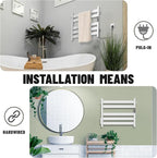 K&KALONZO Towel Warmer for Bathroom, Wall-Mounted 5-Bar Heated Towel Rack - Image 4