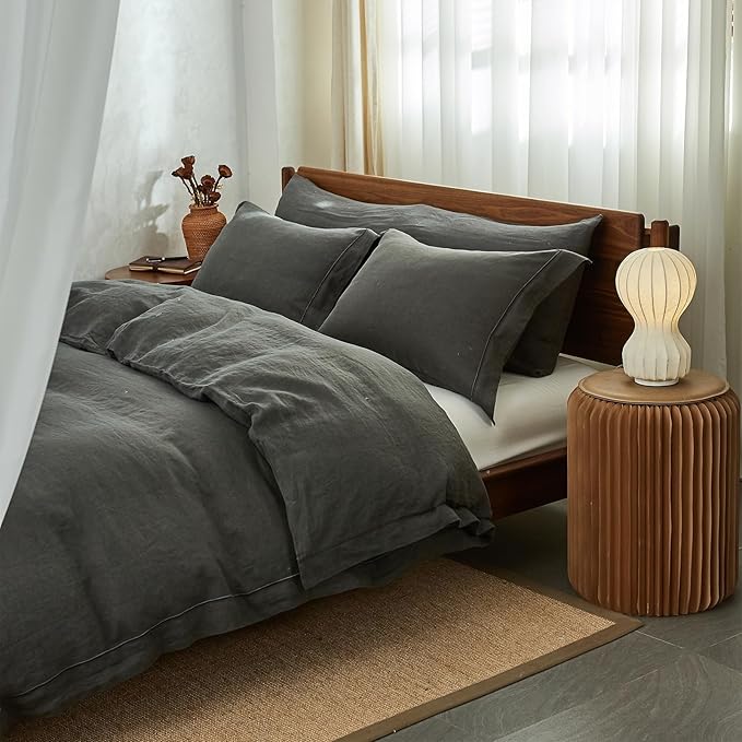 Simple&Opulence 100% Washed Linen Duvet Cover - Image 8