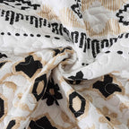BEDIFANY Boho Quilt Bedding Set, 3 Pieces Stripe Queen Bedspread Lightweight - Image 4