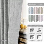 Beauoop Grey Floral Jacquard Blackout Curtains 72 Inches Long 2 Panels - Image 8