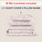Kotton Culture 120"x98" 3 Pc Oversized King Duvet Cover Set 100% Egyptian Cotton - Image 2