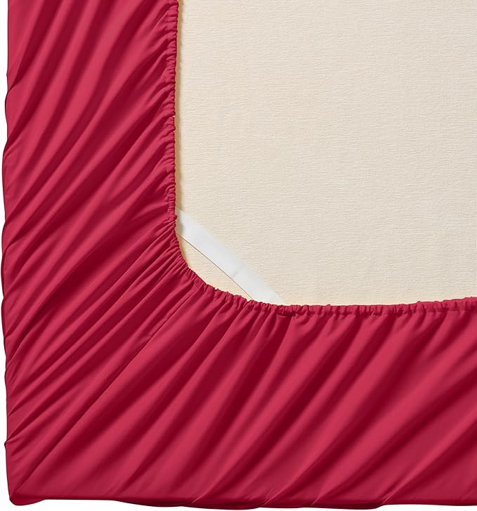 Twin Fitted Sheet Only with Full Elastic & Built in Corner Sheet Straps to - Image 2