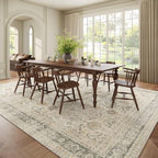 Washable 10x14 Area Rugs for Living Room, Boho Non-Slip Vintage Distress Large - Image 3