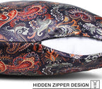 MANSPHIL Purple Paisley 100% Silk Pillowcases King Size, Bohomian Brown Floral - Image 5