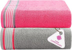 CASA COPENHAGEN He & She 2Pcs 100% Egyptian Cotton Large Designer Bathsheet by CASACOPENHAGEN