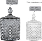rejomiik Qtip Holder Glass Apothecary Jars - Image 3